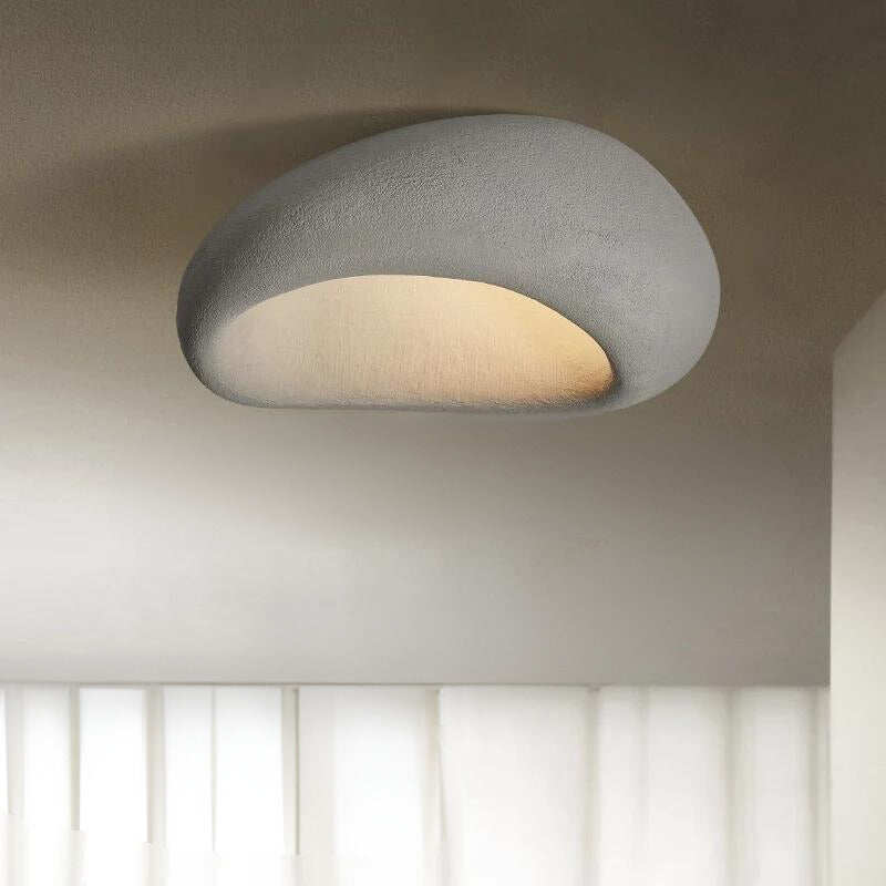 ZenAura | Flush Mount Ceiling Light Fixture with Warm White LED Glow | Minimalist Design for Tranquil Spaces 4