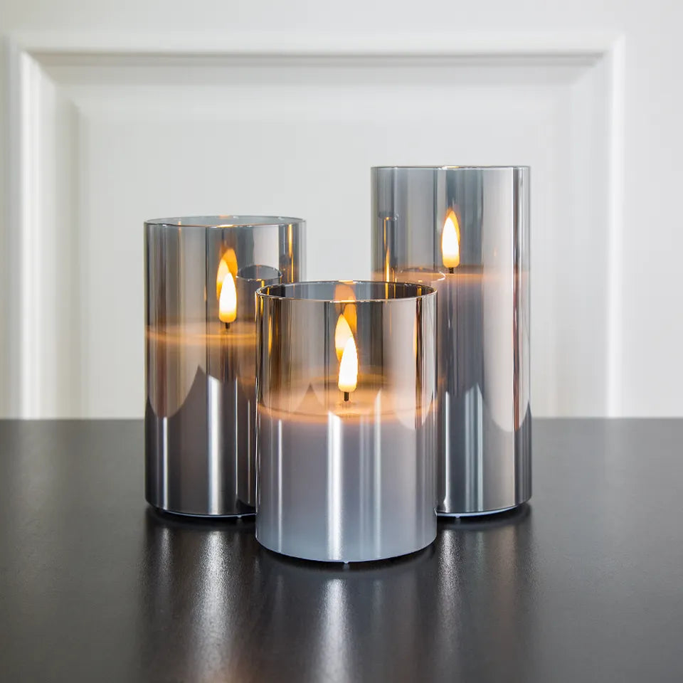 LumaGlow | Realistic Flame Effect Candle Set with Elegant Glass Design | Safe Ambience for Indoor & Outdoor Use 3