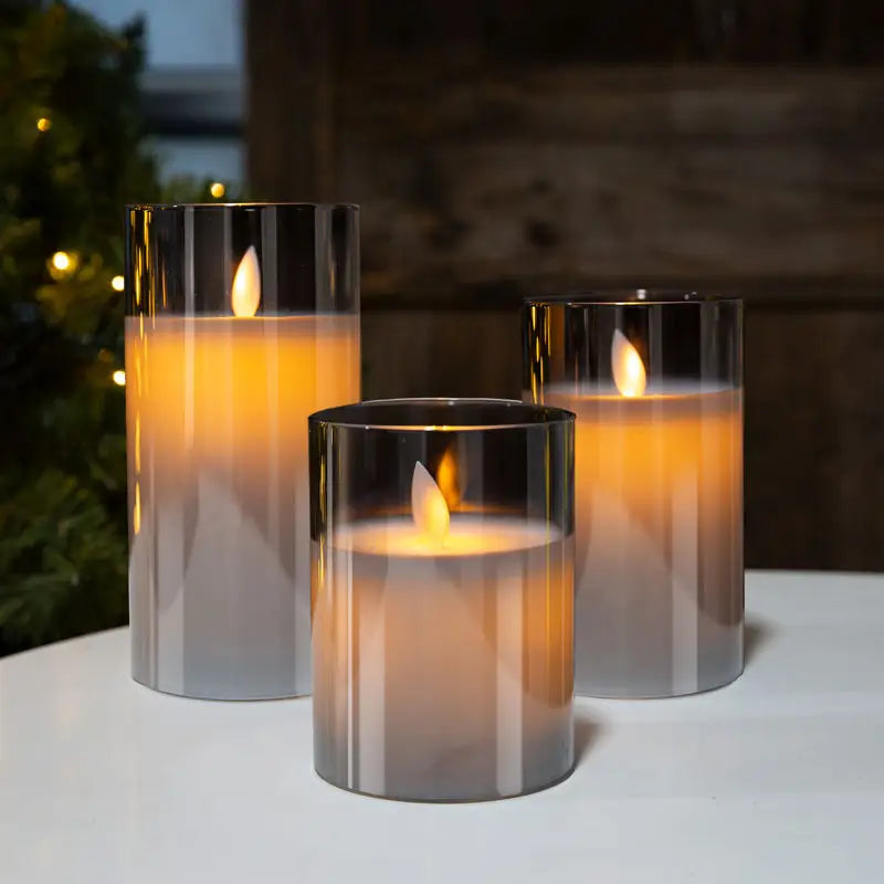 LumaGlow | Realistic Flame Effect Candle Set with Elegant Glass Design | Safe Ambience for Indoor & Outdoor Use 4