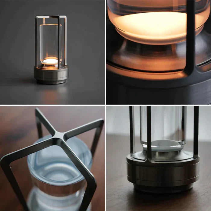 Klarako | Rechargeable Crystal Glass Lantern with Touch Control | Elegant Lighting for Timeless Décor 8