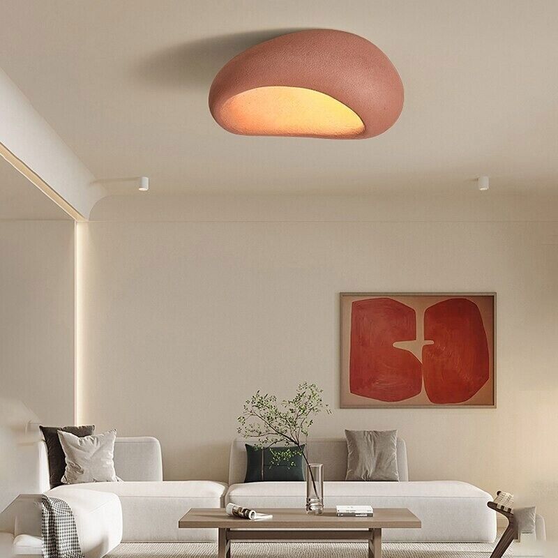 ZenAura | Flush Mount Ceiling Light Fixture with Warm White LED Glow | Minimalist Design for Tranquil Spaces 9