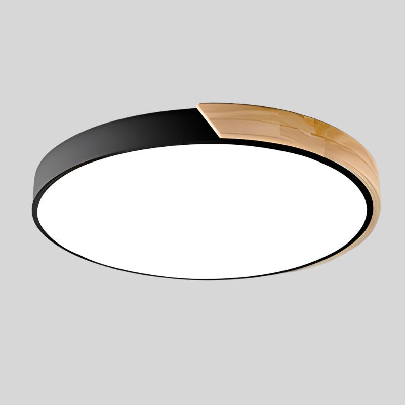 NordicAura | Flush Mount Ceiling Light with LED Technology | Elegant Wooden Design for Cozy Illumination 1